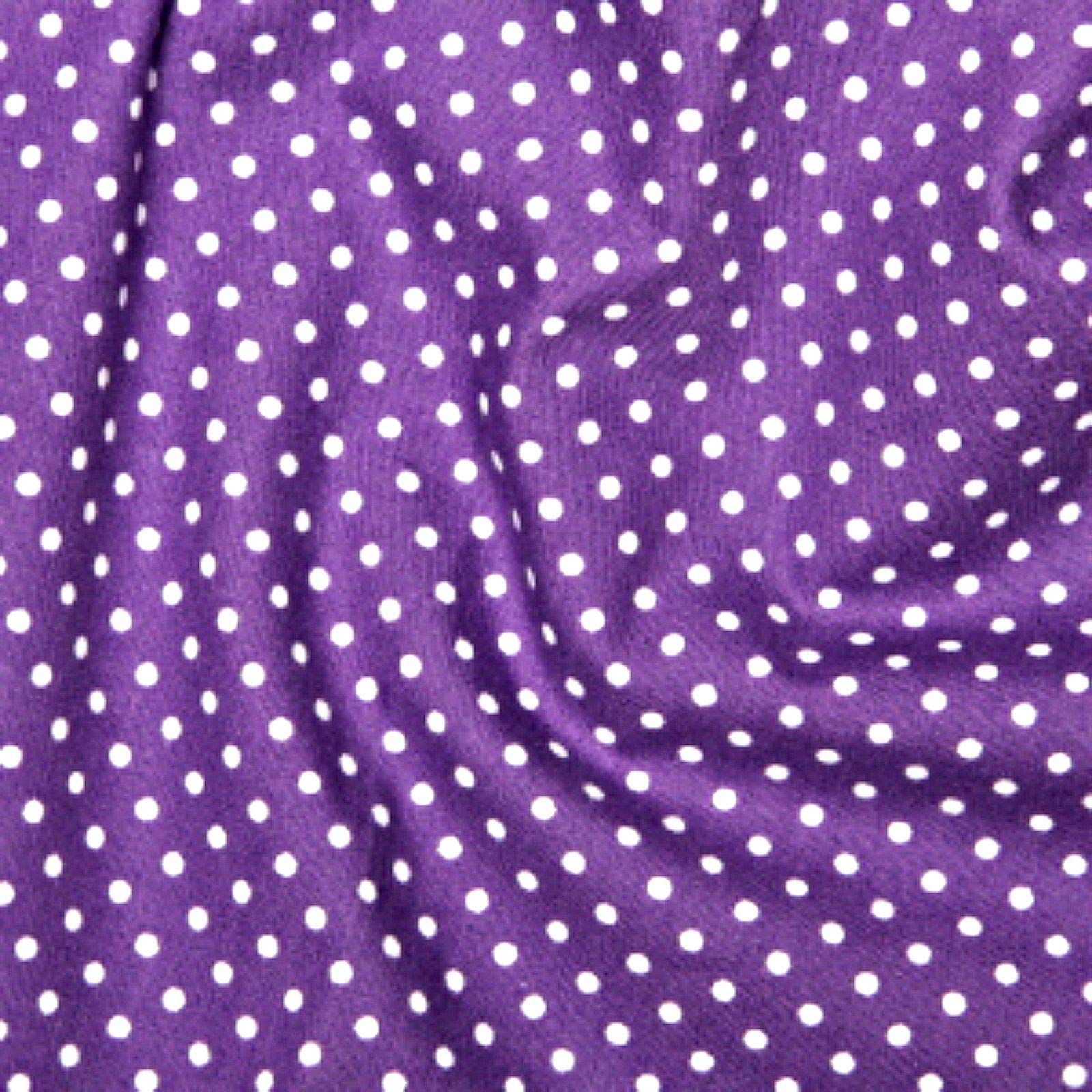 100% Cotton 3mm Polka Dot * Rose & Hubble * Superior Poplin Fabric in 40 Colours (Purple) (Fat Quarter)