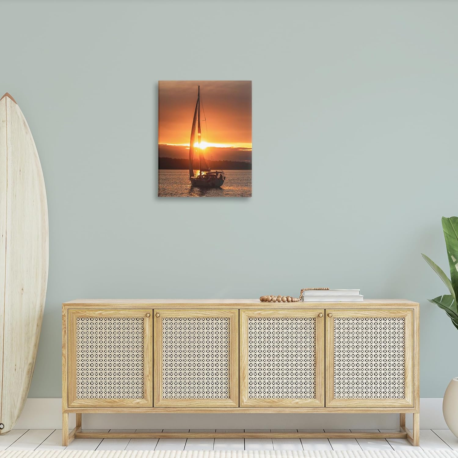 Stupell Industries Sailboat at Sunset Canvas Wall Art by Lil' Rue
