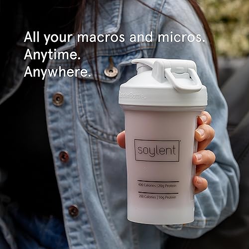 Vista 5 de Soylent Complete Nutrition Meal Replacement Protein Powder, Cacao - Plant Based Vegan Protein, 39 Essential Nutrients - 36.8oz