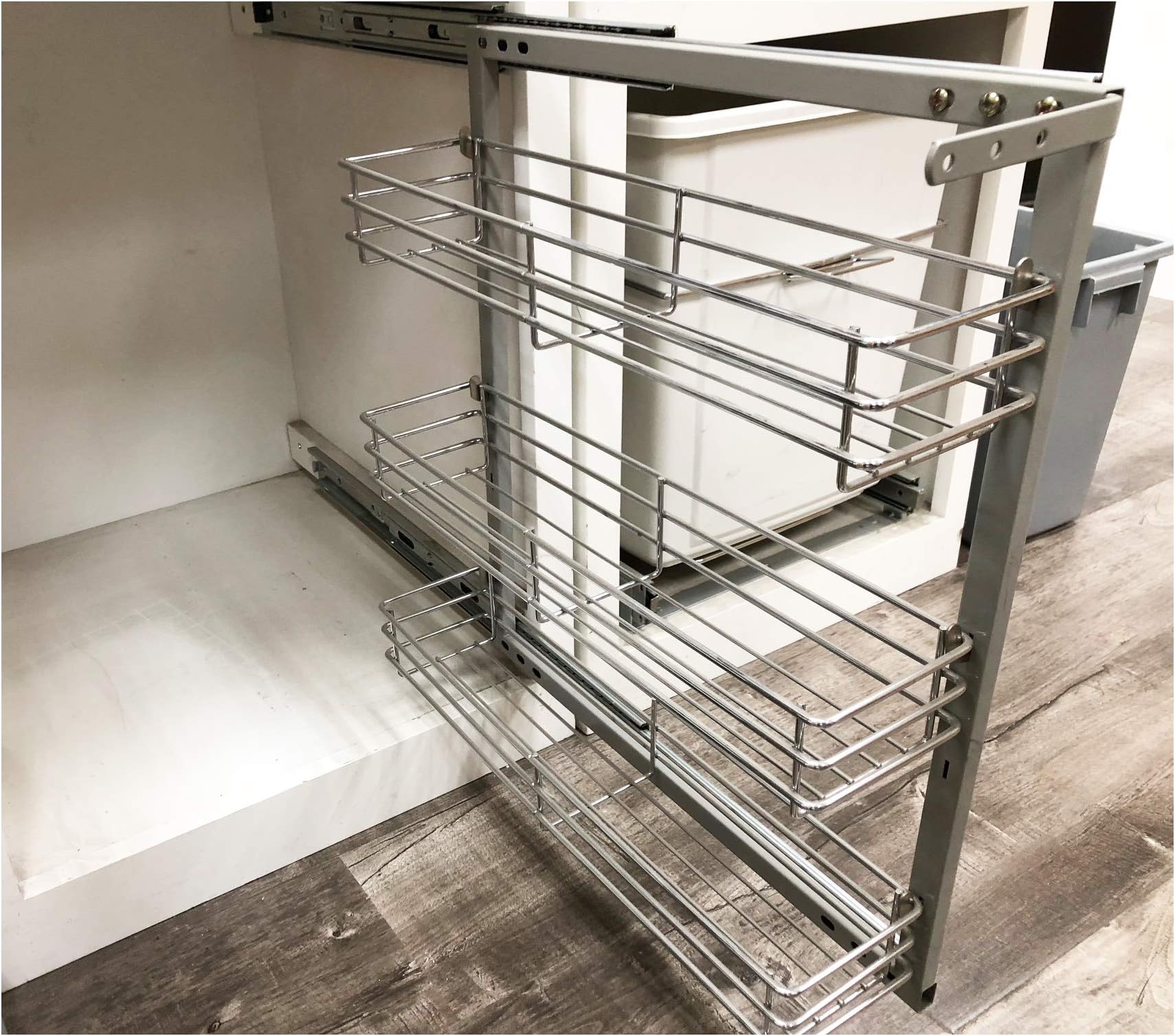 ML-017C Cabinet Spice Rack- 3 shelves Full Pullout Set