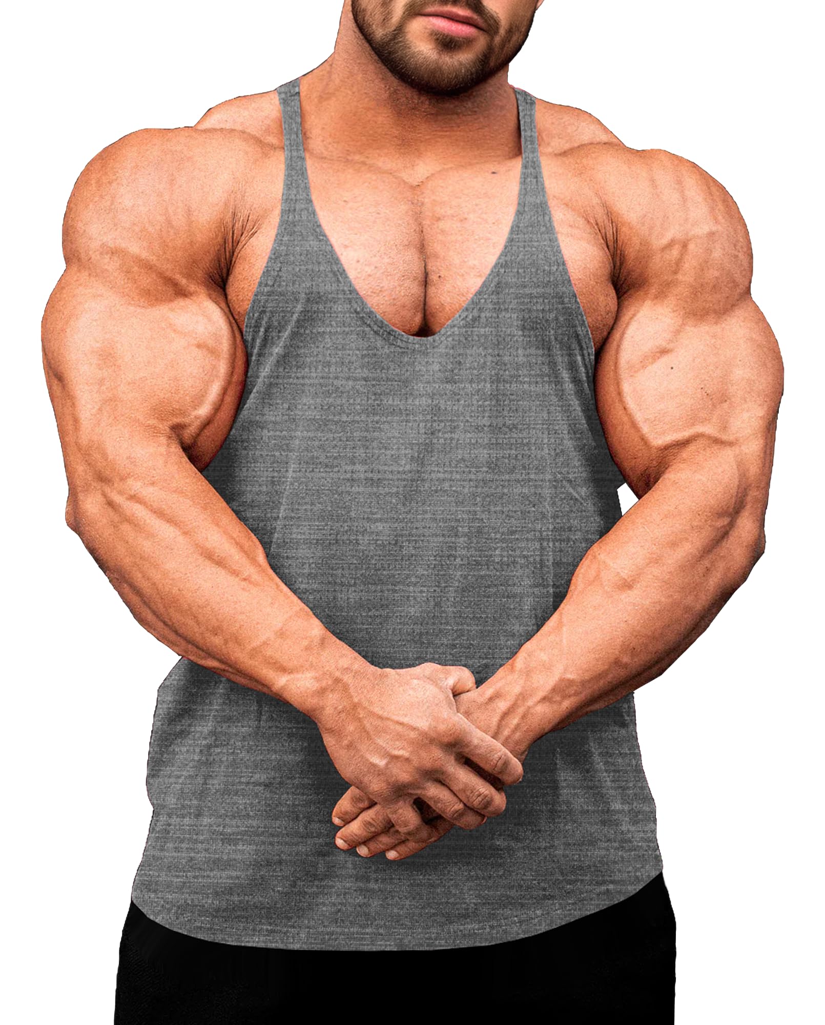 Lehmanlin Camiseta sin Mangas de Entrenamiento para Hombre, Camiseta de Fitness para Gimnasio, Tejido de Malla Transpirable y de Secado Rápido