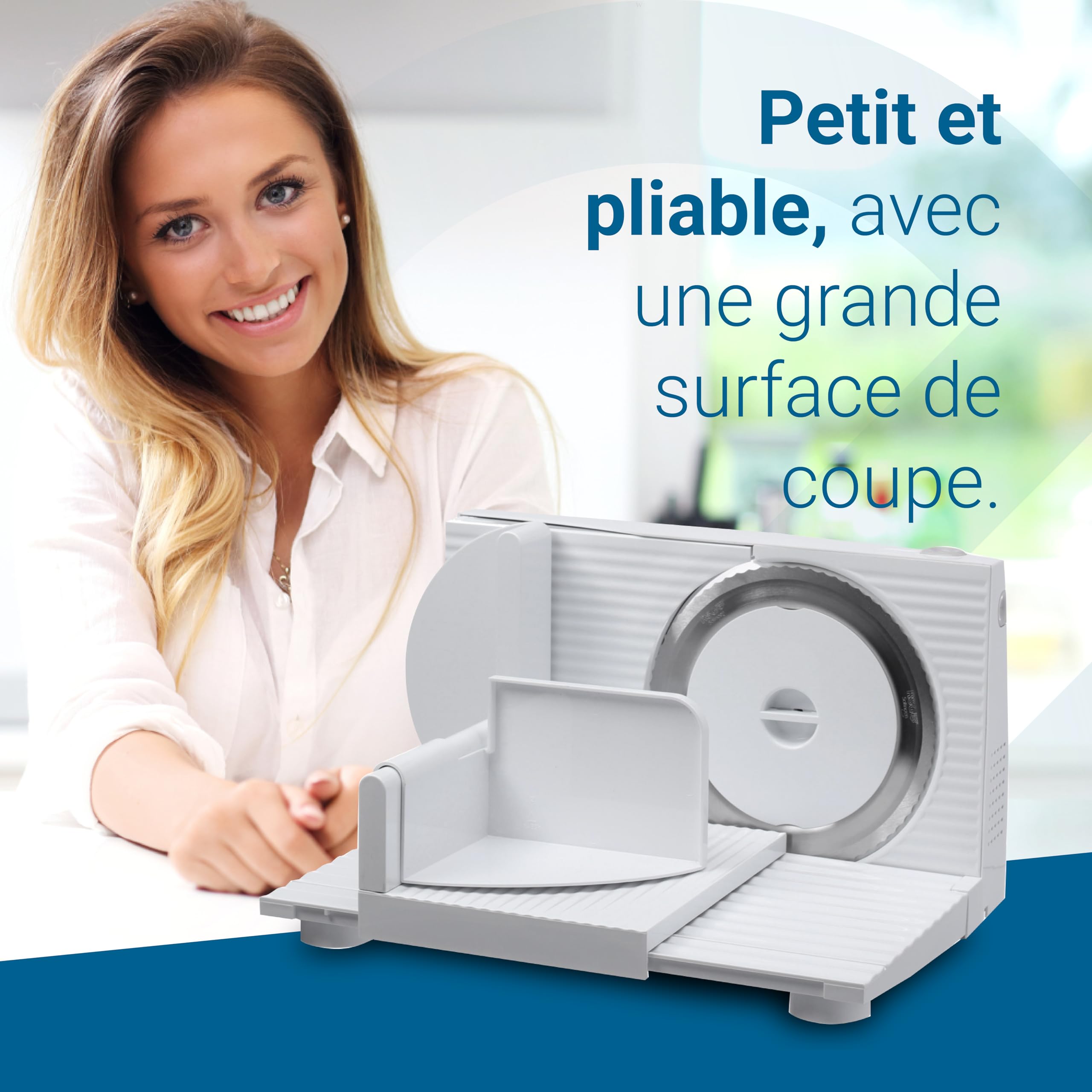 EUREL RS44 Trancheuse Électrique Blanche