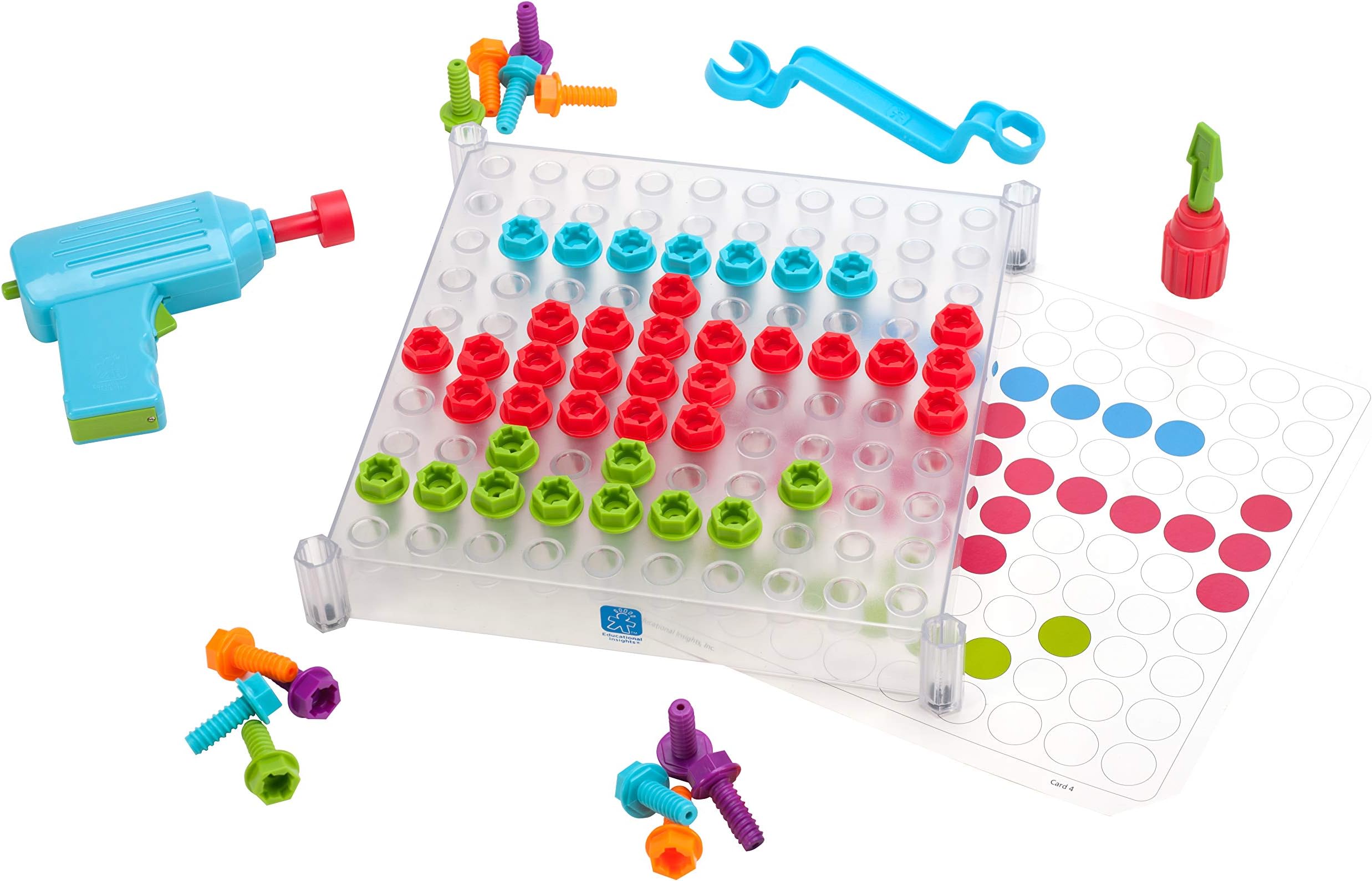 Design & Drill See-Through Creative Workshop - Construction Toys & Toddler Tools, Kids Tool Set with Real Electric Drill Toy, Take Apart Set, Toddler Building Toys for Ages 3+