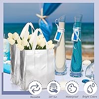 Vista 4 de Eccliy Juego de 80 bolsas de regalo brillantes reutilizables con asas, bolsas de comestibles para bodas, Halloween, Acción de Gracias, Navidad