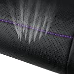 CAR PASS Universel FIT Cuir piquant Car Couverture de siège, pour suvs,Van,Trucks,Airbag Compatible, Trous d'ouverture réservés pour les couvre-tête(6PCS, Noir et violet)