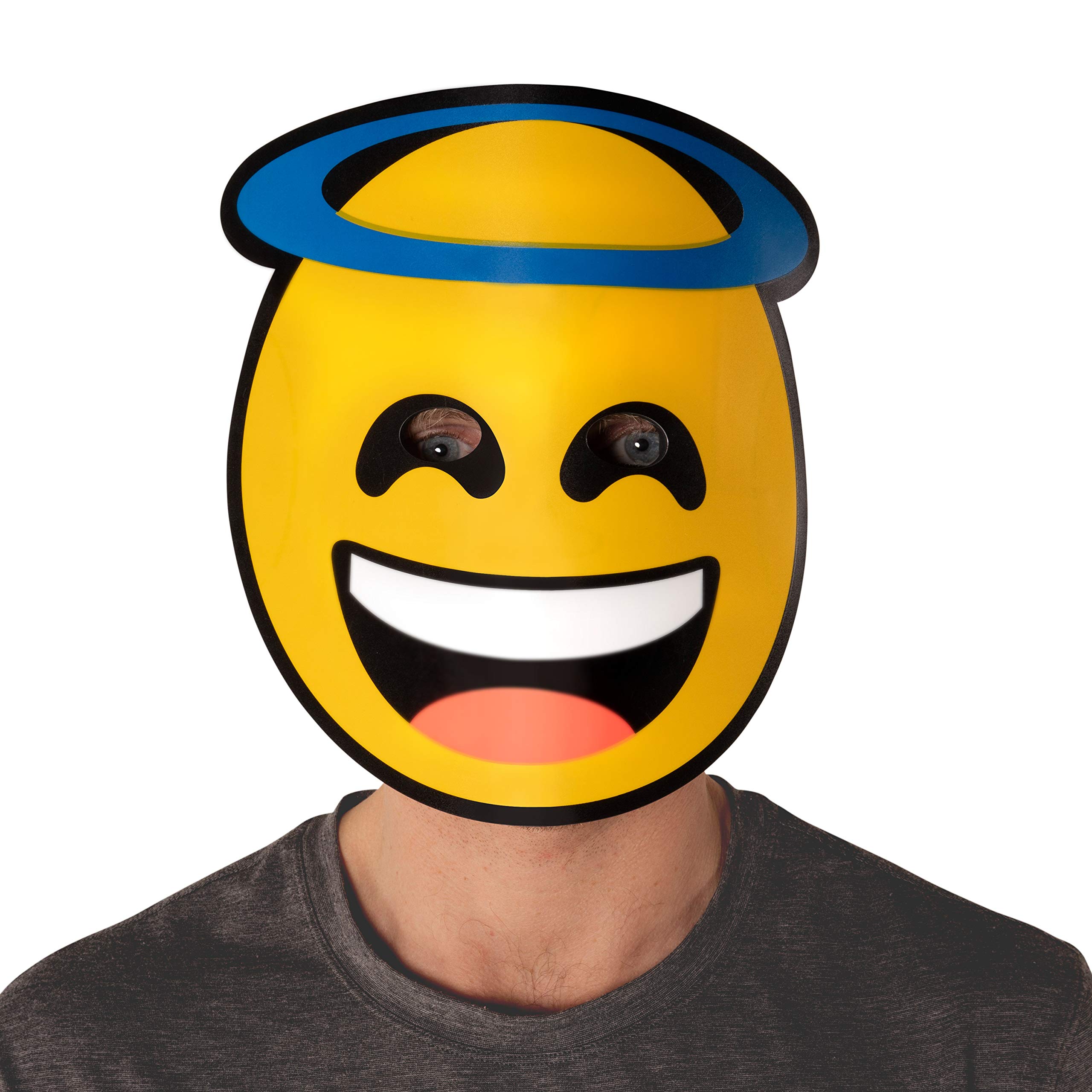MorphScreaming Light Up Angel Emoticon Demon Halloween LED Mask for Adults