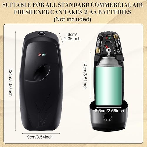 Miniatura 2 de Dispensador automático de ambientador en aerosol, dispensador automático de ambientador en aerosol para baño, funciona con pilas, montado en la