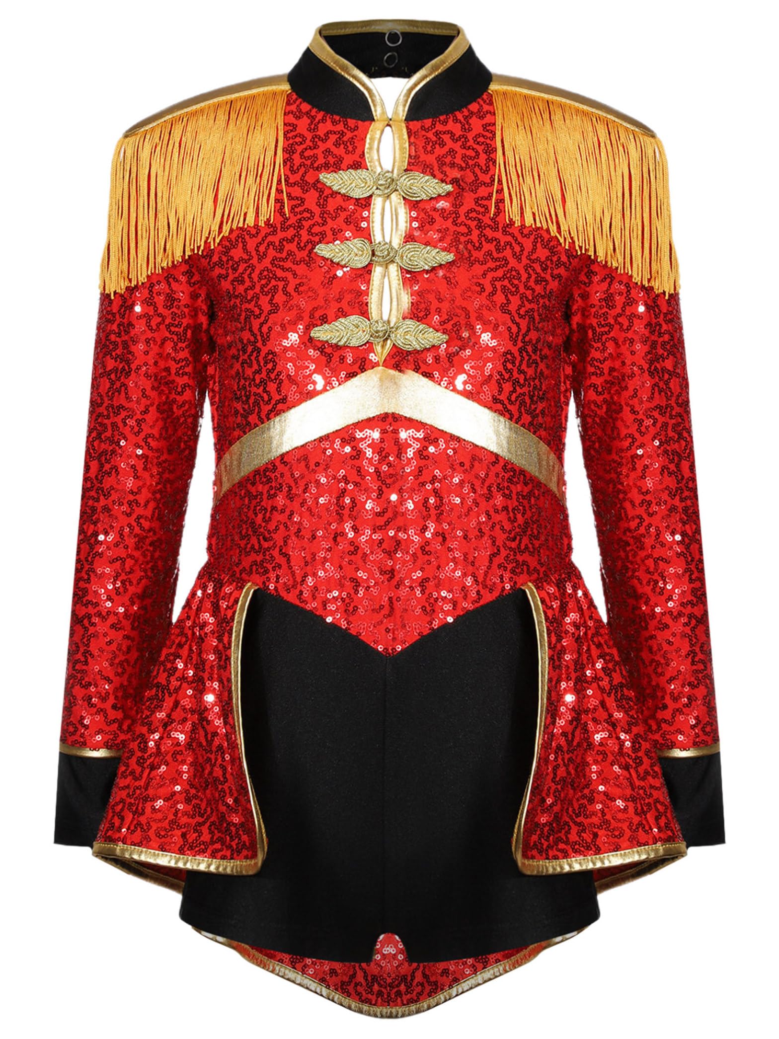 Déguisement Cirque Ringmaster Fille Costume Dompteur Bodysuit avec Chapeau Tenue Cosplay Magicien Halloween