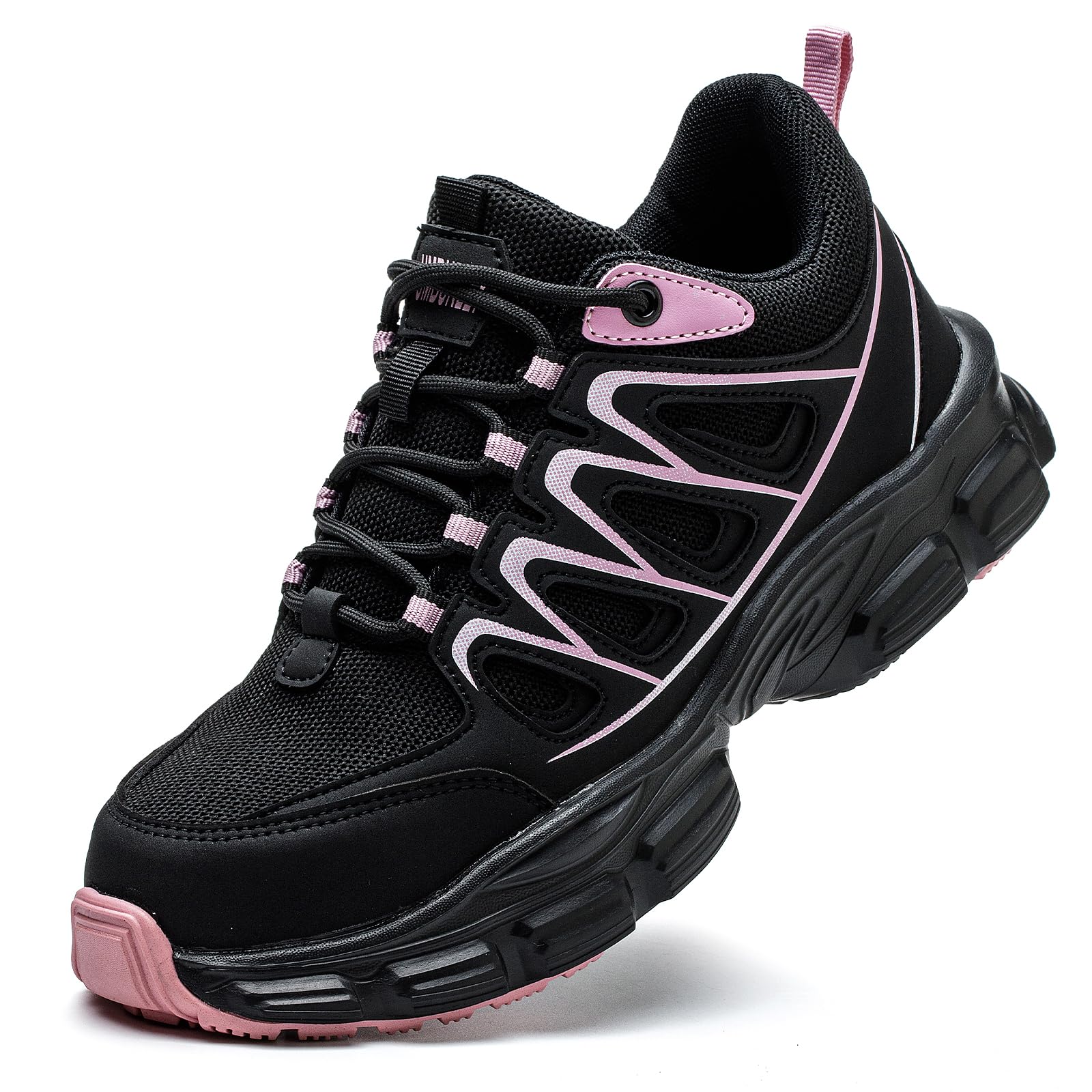 Zapatos de Seguridad para Mujer Ligeros Zapatillas Trabajo con Punta de Acero Transpirables Calzado de Seguridad Antideslizantes Comodo Zapatos de Trabajo