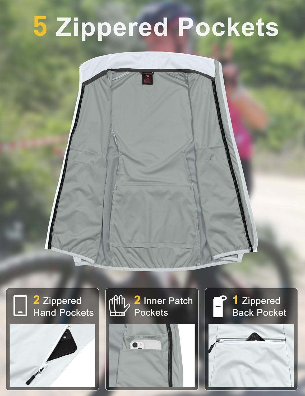 Little Donkey Andy Windproof Sleeveless Vest Jacket for Women, Water-Repellent Stretch Sports Vest for Cycling, Running - Image 6