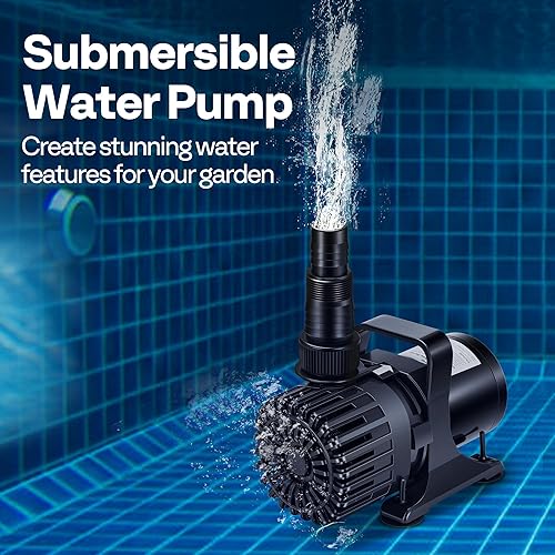 Miniatura 2 de VIVOHOME Bomba de agua sumergible de 310 W 5300 GPH con salida de agua ajustable de 180, elevación de 20 pies de altura para fuentes de cascada,