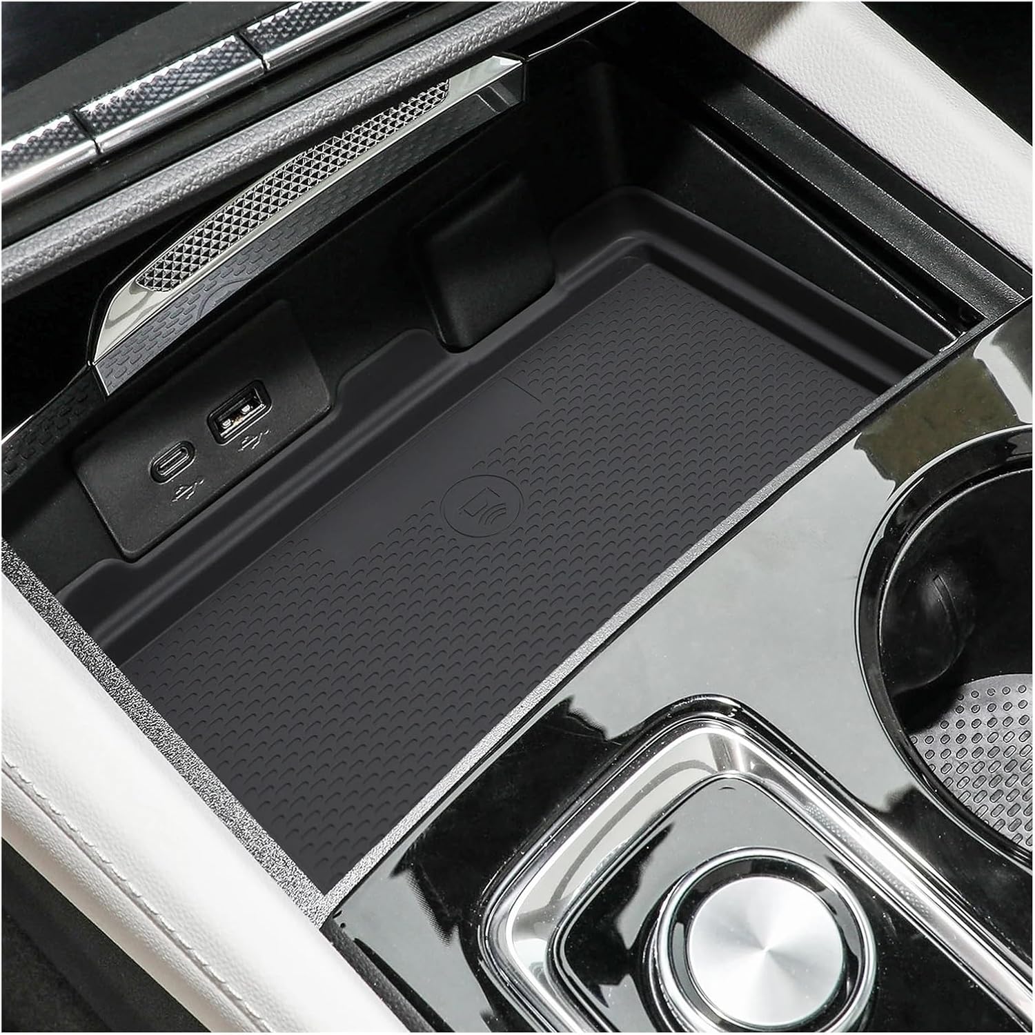 Compatible with Buick Envision 2024-2025 Charging Pad Car Interior Accessories Auto Phone Non-Slip Charger Mat Protective Pad