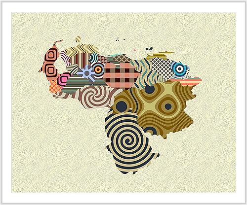 Venezuela Map Wall Poster Canvas Print Home Décor Painting Unframed