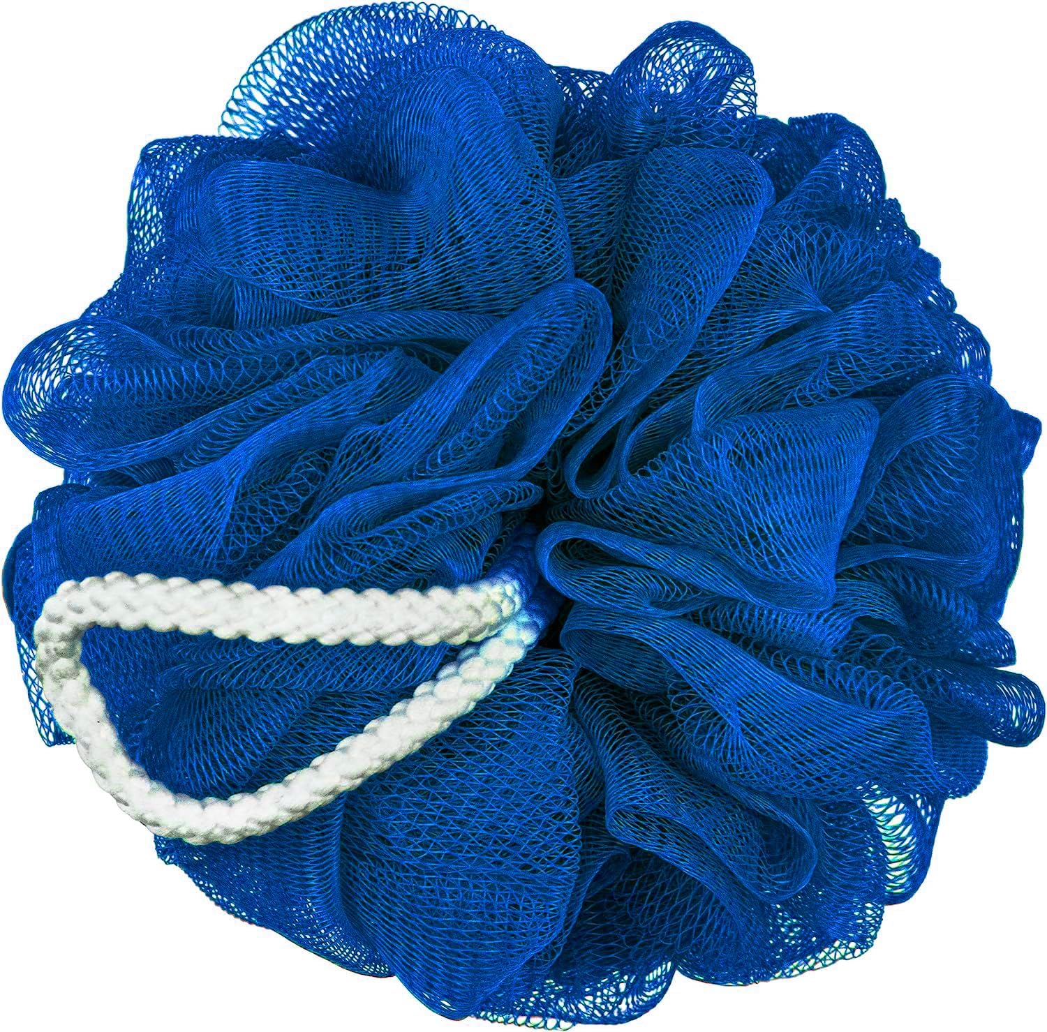 DecorRack Loofah Shower Bath Sponge 60g, Random Color Mesh Pouf Body Bathing Shower Scrubber Loofa Sponge, 1 Loofah of Random Color (1 Pack)