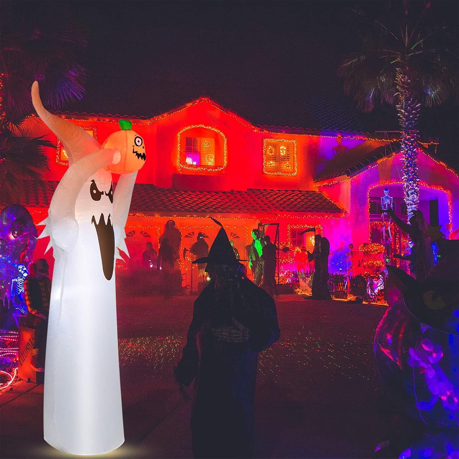 Amazon.co.jp: ハロウィーン 光る 雪だるま カボチャ