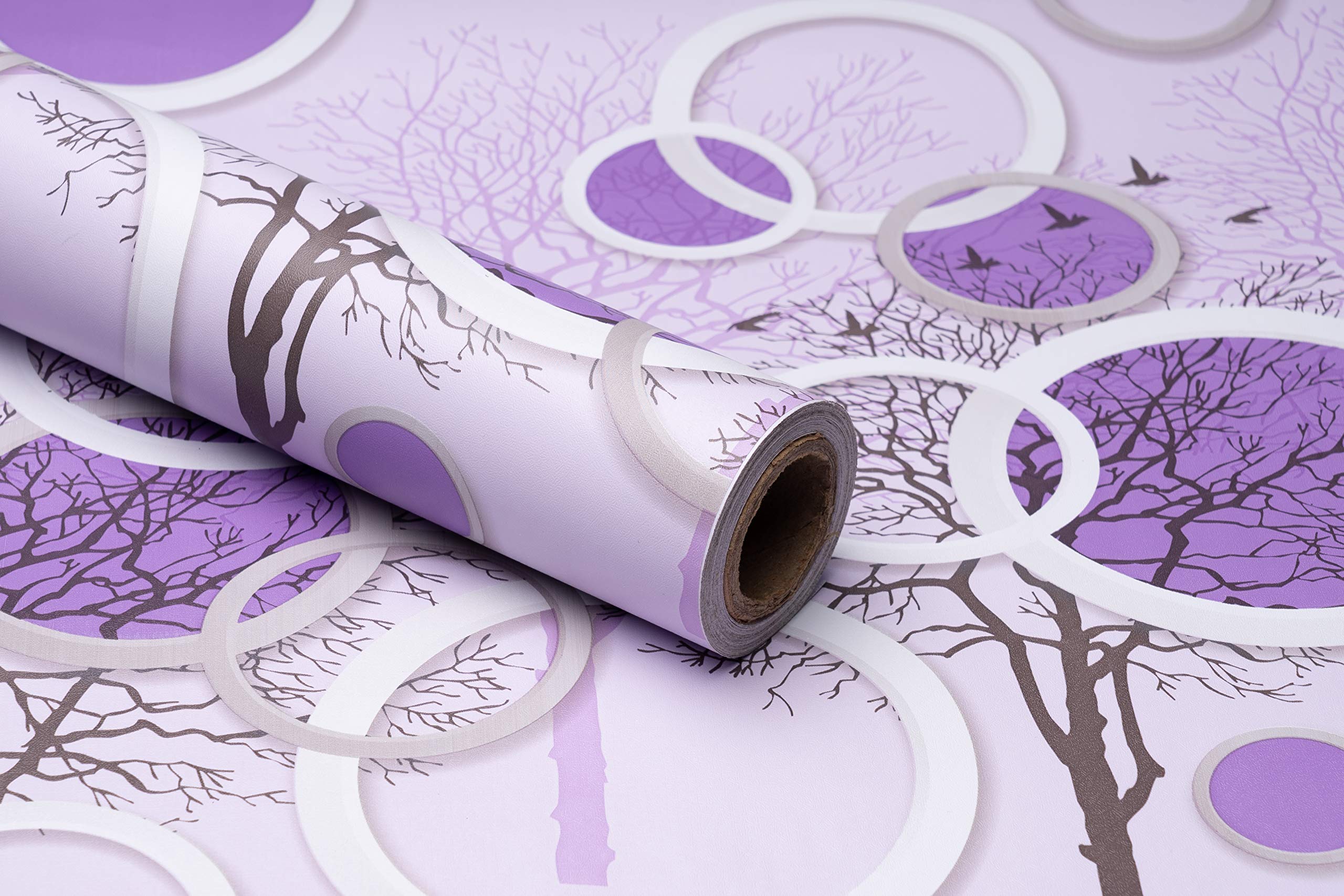 WOW Interiors Tree and Pink Circle SELF Adhesive Wallpaper for Living Room Bedroom Office Hall Corridor Peel and Stick Vinyl Wallpaper 200*45Cm-9Sqft (B08LPP96K8) Amazon Price History, Amazon Price Tracker