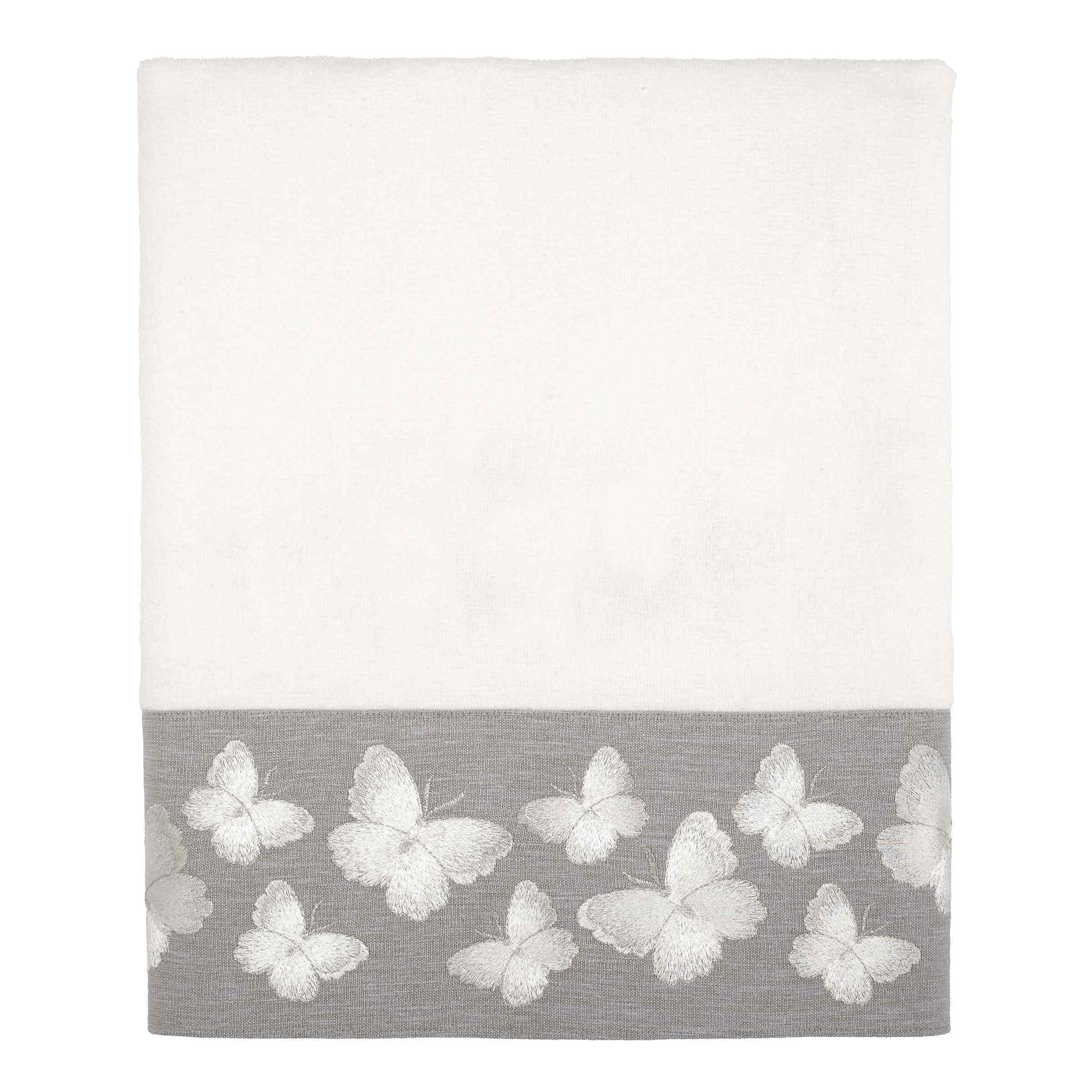 Avanti Linens - Bath Towel Soft Absorbent Cotton Towel Yara Collection White