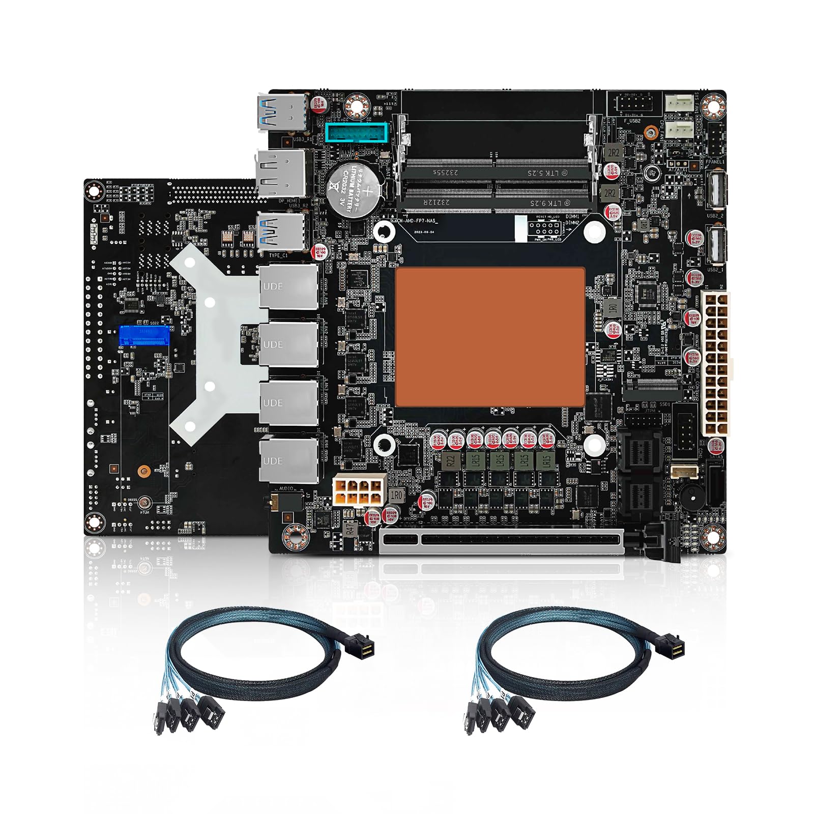 Amazon | NASマザーボード 9ベイ、Ryzen 7 8845HS 8C/16T、4×i226-V