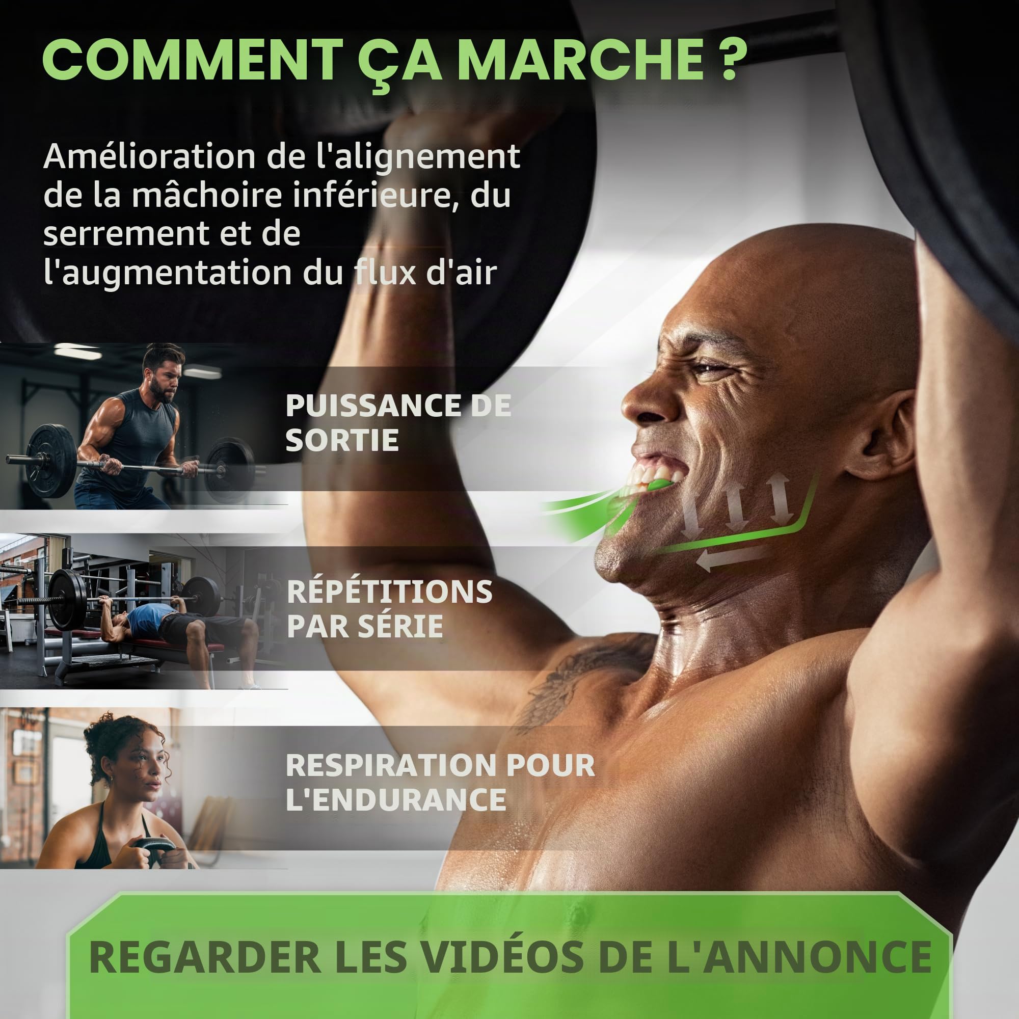 New Age Performance 6DS Sports and Fitness Embouchure – Mâchoire inférieure – Sans contact
