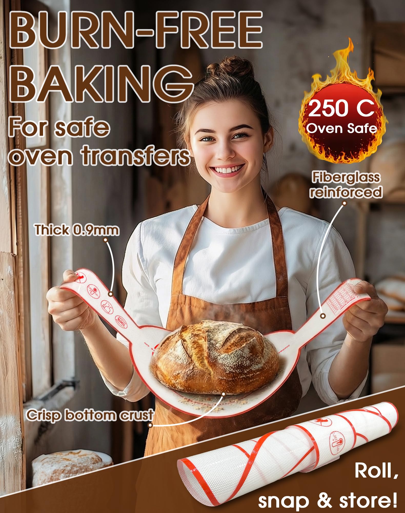 Banneton pour Pain Rond 23 cm, 10 Pièces kit Pain au Levain Sourdough Starter Kit, Kit Boulangerie Professionnel Rotin Naturel pour les Débutants, les Boulangers Expérimentés