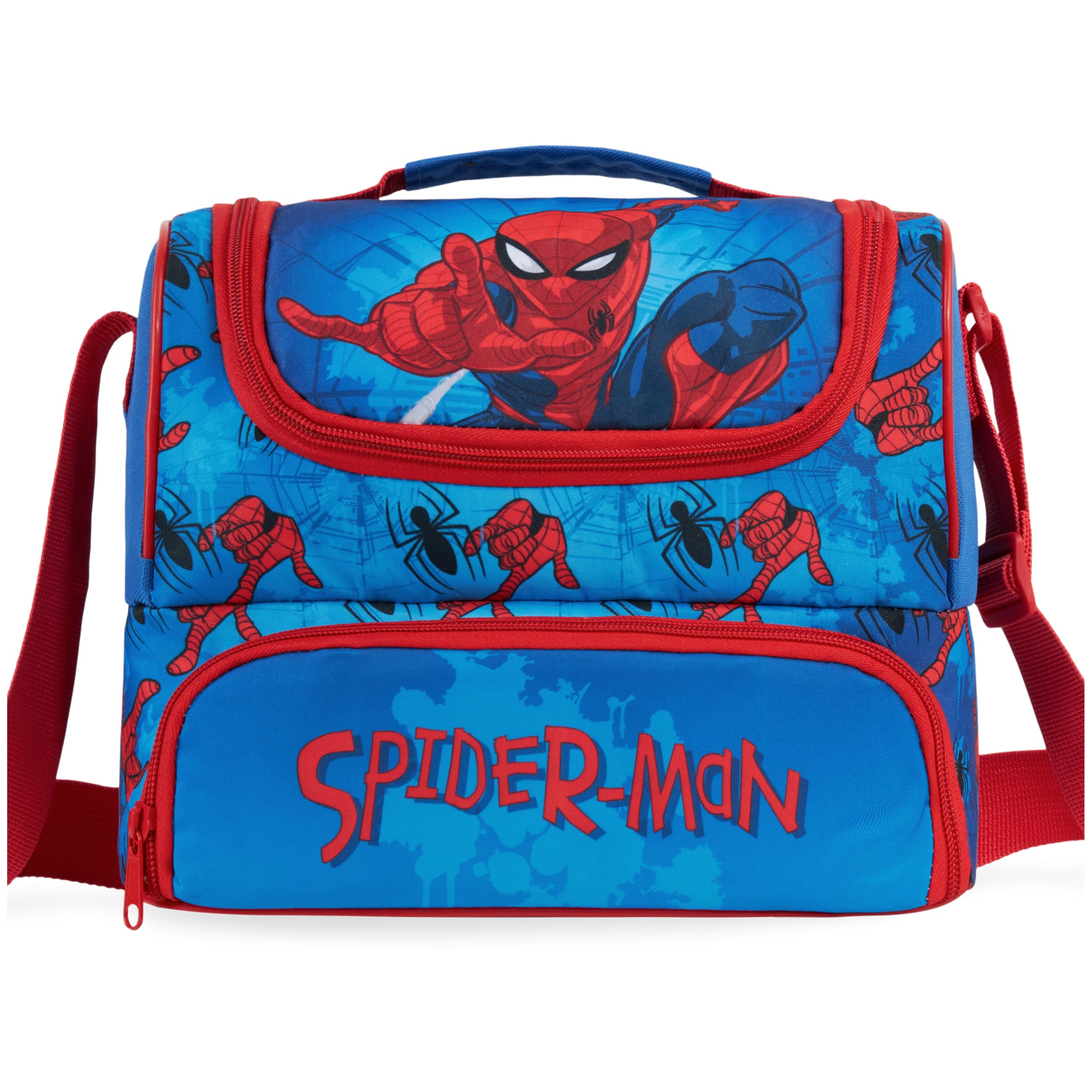 Get Trend Marvel Spiderman Kids Insulated Lunch Bag with Dual Compartments