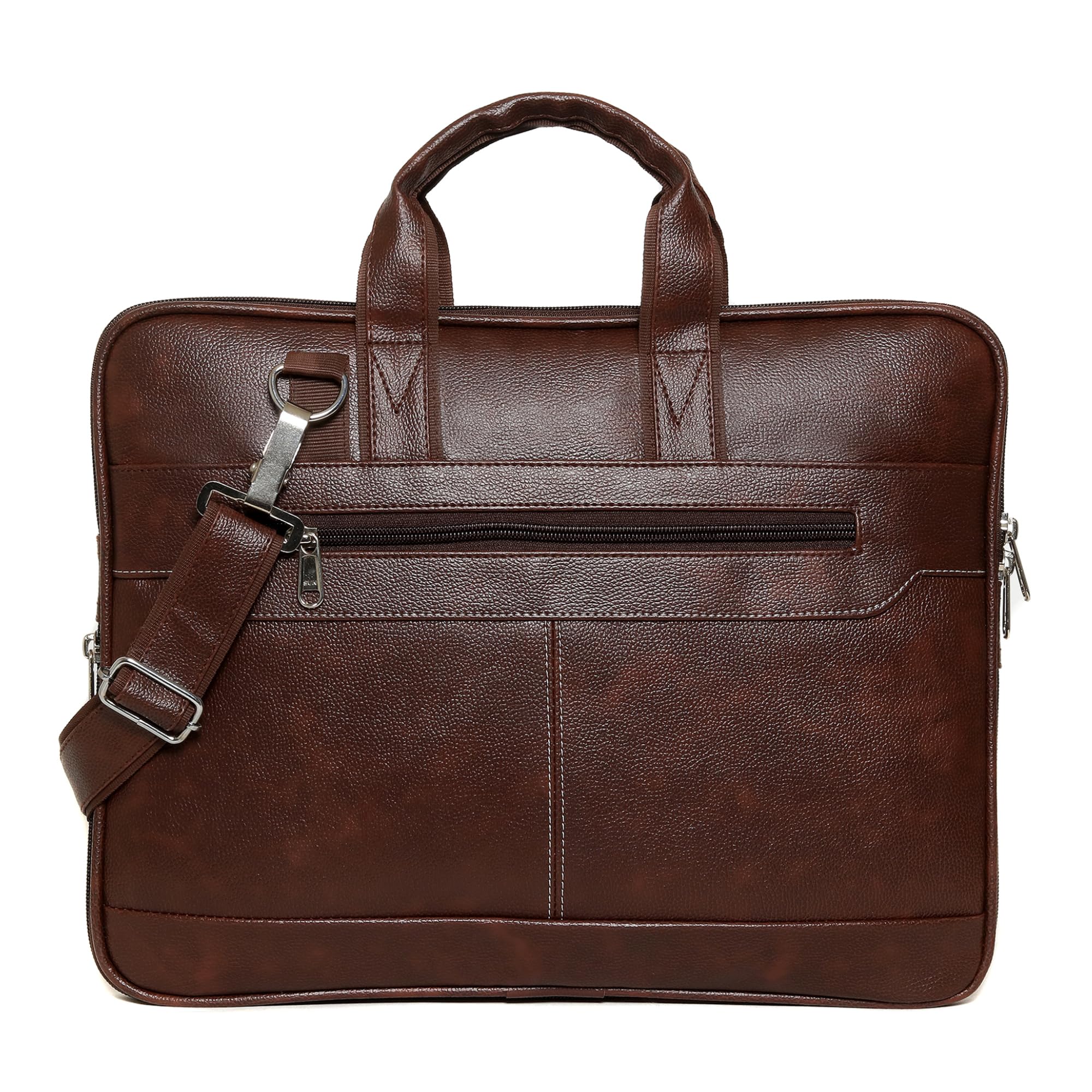 Sponsored Ad - Men's Black Synthetic Leather Briefcase Best Laptop Messenger Bag Satchel for Men