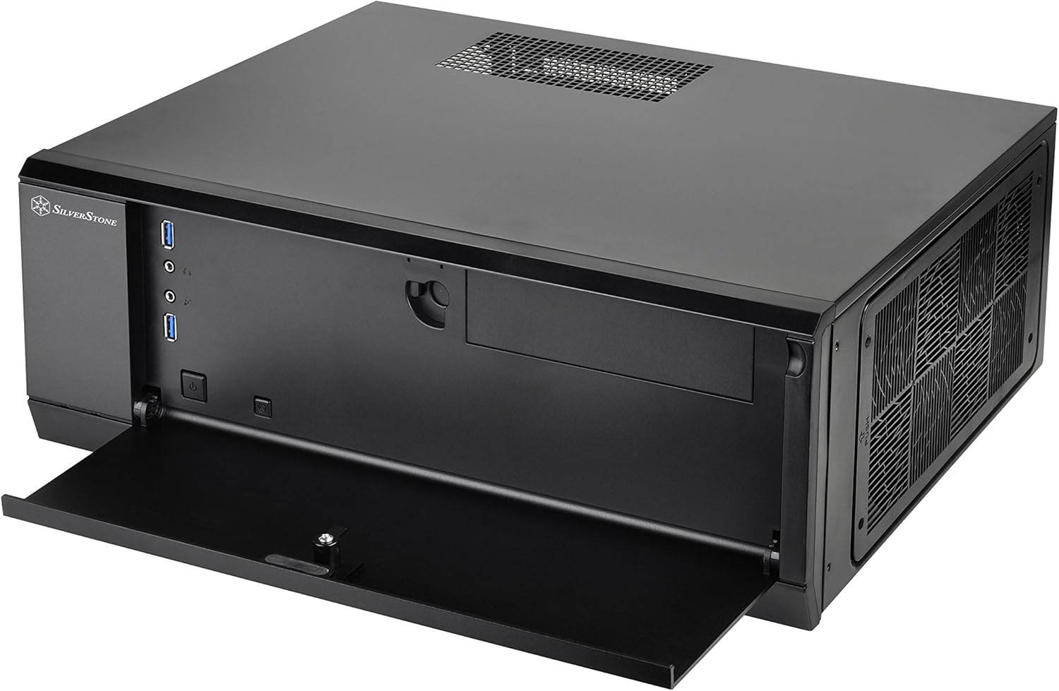 SilverStone Technology Home Theater Computer Case (HTPC)with lockable front panel for ATX / Micro-ATX Motherboards GD10B