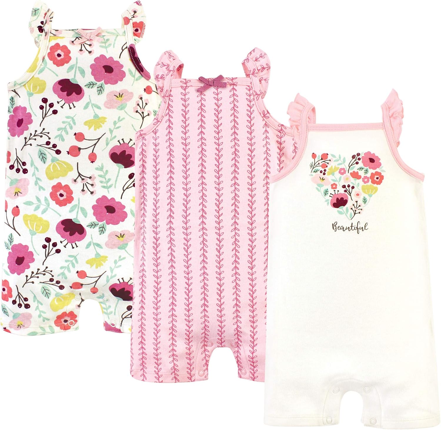 Touched by Nature Baby Unisex Baby Organic Cotton Rompers