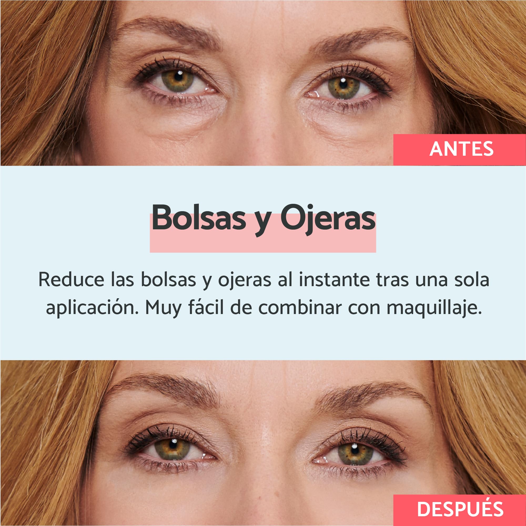 Remescar Bolsas y Ojeras 8 ml Efecto Inmediato – Reduce Visiblemente la Hinchazón y el Aspecto Oscuro – Tratamiento Contorno de Ojos para Hombre y Mujer – Hasta 180 Aplicaciones
