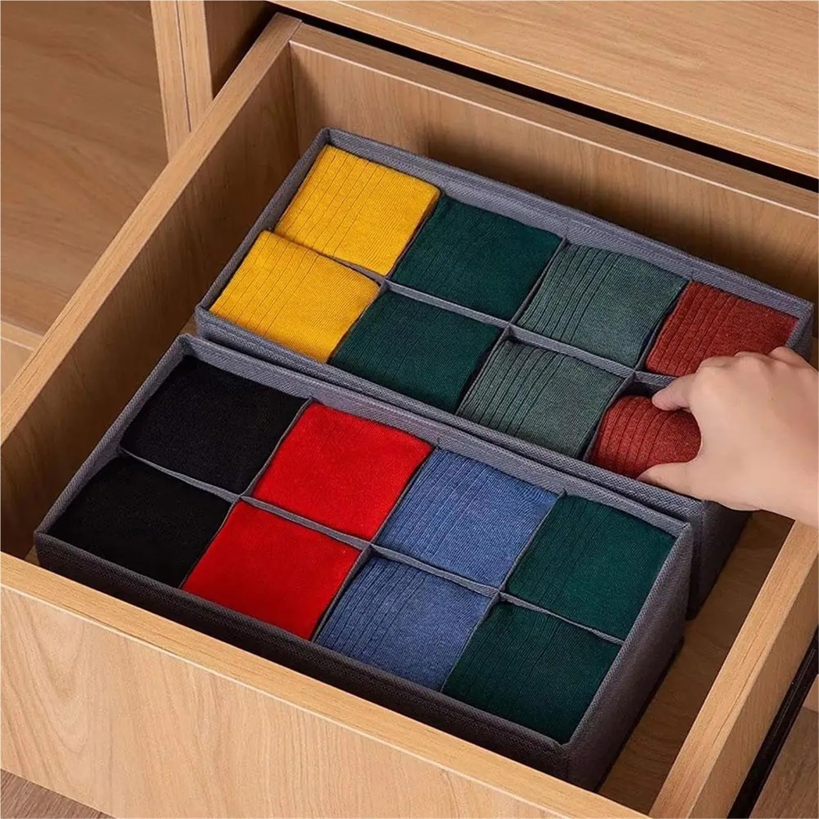 Scatole Organizer Per Vestiti Da Cassetto Scatola portaoggetti for reggiseno, calzini e biancheria intima