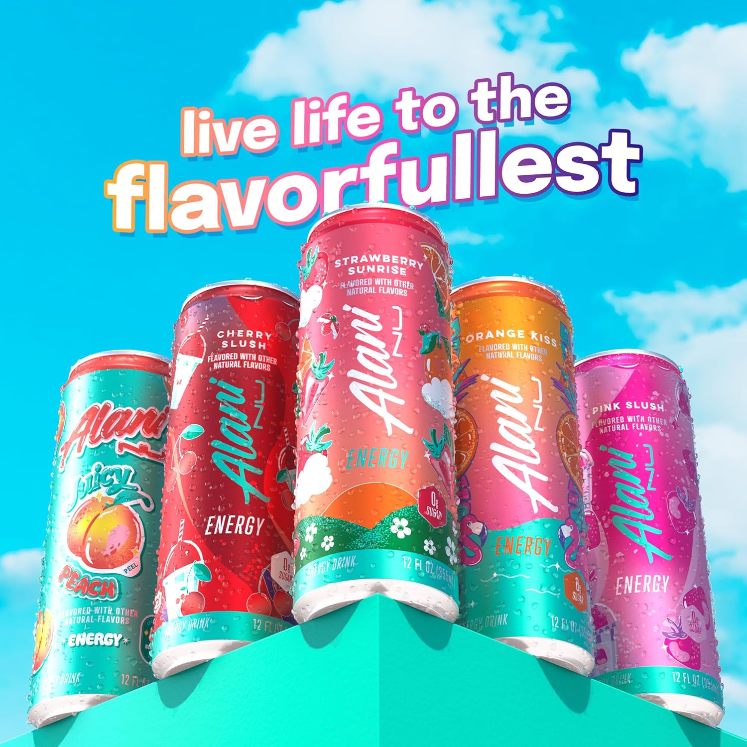 Alani Nu AMANECER DE FRESA, Bebidas Energéticas Sin Azúcar, Bajas en Calorías, 200 mg Cafeína, Biotina y Vitaminas del Complejo B, Sin Azúcar, 1 - imagen 2