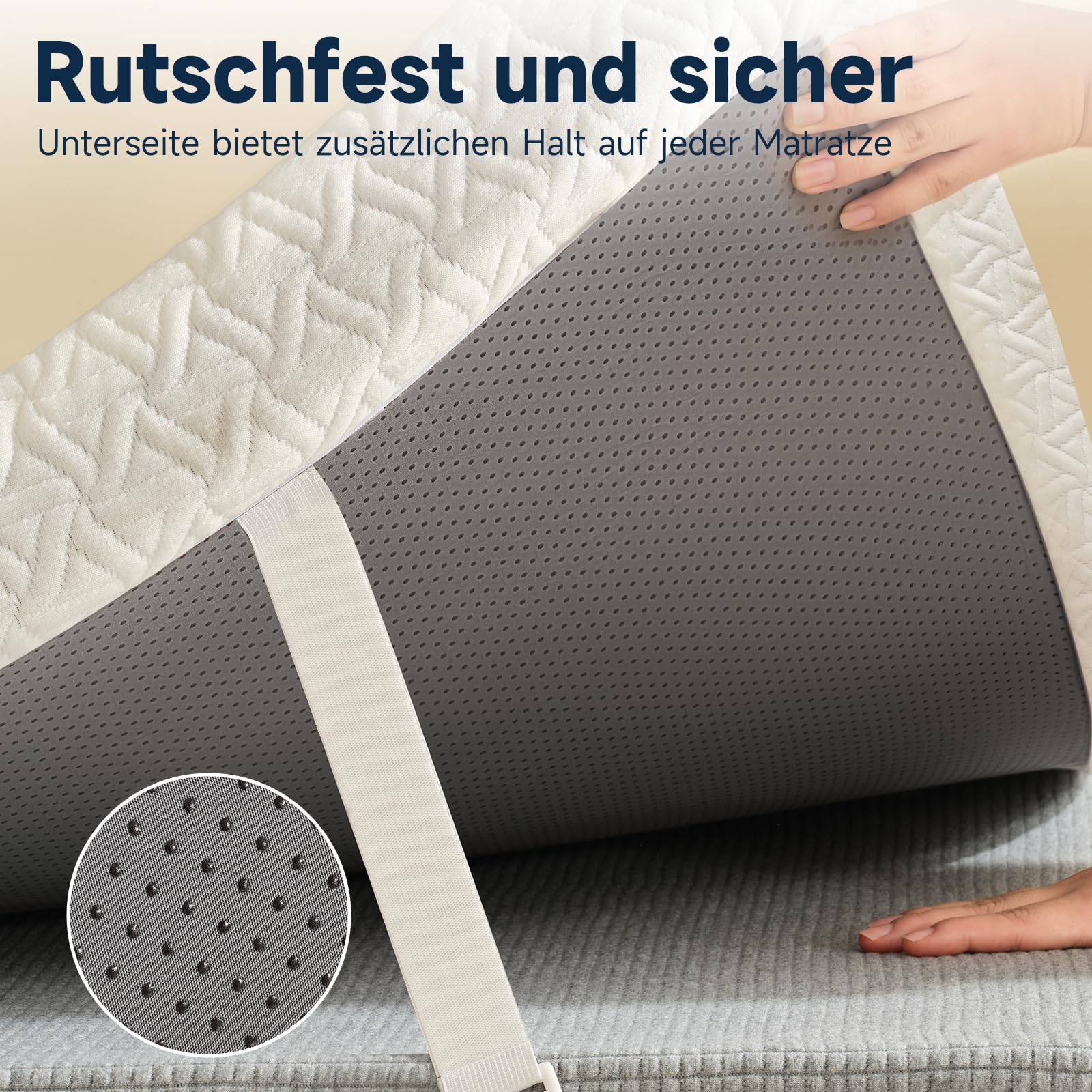 Z-hom Matratzen Topper 120x200cm H2/H3, 8cm Höhe Matratzentopper 120x200cm Gelschaum and Memory Foam, Matratzenauflage für Bett und Boxspringbett inkl, Öko-Tex Zertifiziert