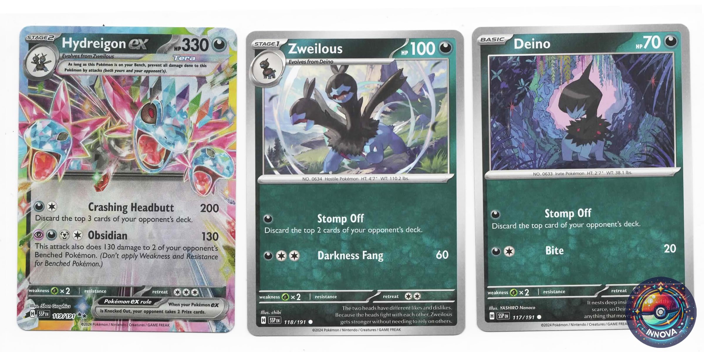 Hydreigon ex 119/191 - Surging Sparks – Tera Pokemon Evolution