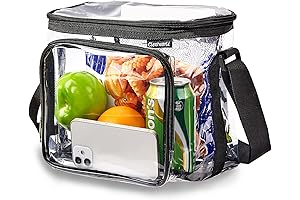 Stadium Approved Clear Tote Bag: See-Through, Water-Resistant, Adjustable Strap