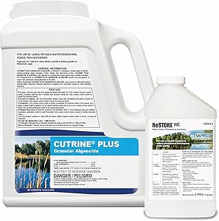 Complete DIY Algae Treatment Bundle - Targets Algae Blooms & Binds Excess Nutrients (Cutrine Plus Granular + Restore WC)
