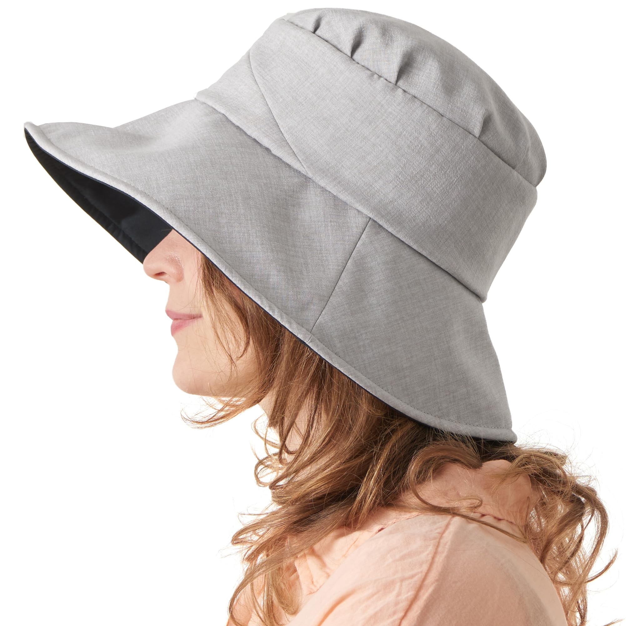 Chapeau Soleil Femme avec Protection UV, Capeline d'Été Pliable À Bord Large pour Plage Ou Jardinage Mode Japonais