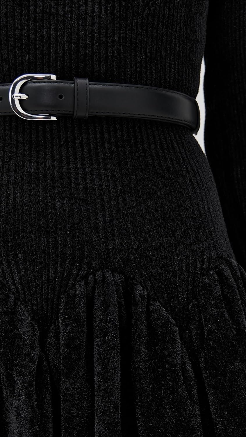 Self Portrait Women's Black Chenille Knit Mini Dress - Image 6