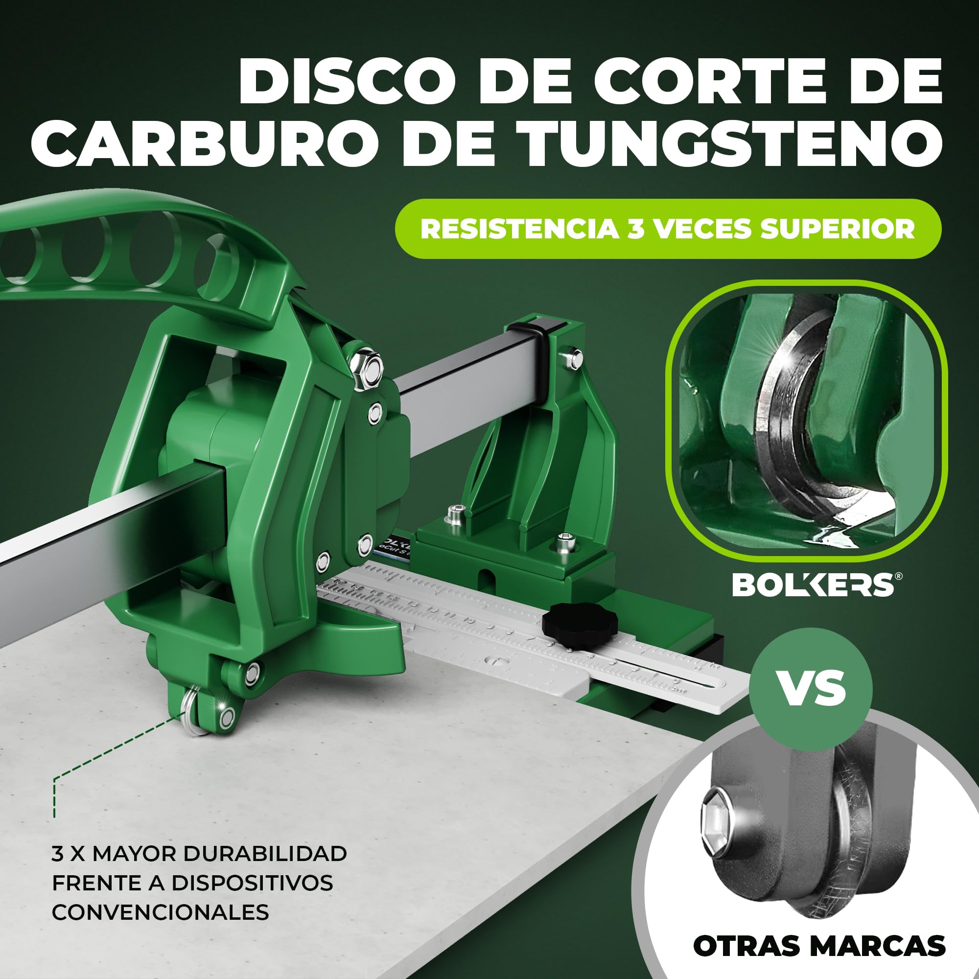 ProCut S 600 cortadora de azulejos - corta azulejos 600mm de longitud de corte - precisión con la rueda de corte de carburo de tungsteno con rodamiento de bolas - con sello magnético
