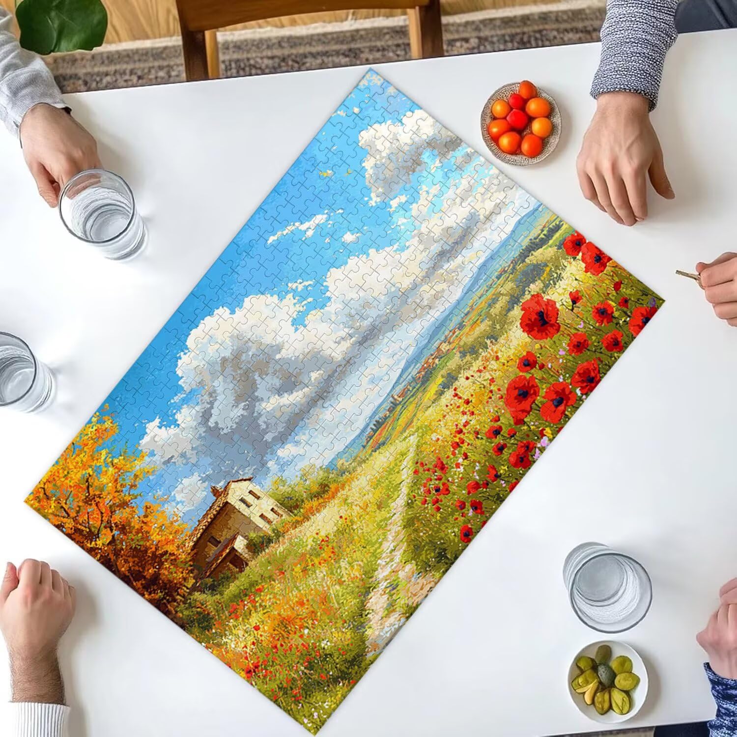 1000 sztuk puzzli, domek z widokiem 1000 sztuk puzzli dla dorosłych, prezent rocznicowy, prezent świąteczny, dekoracja domu, zapobieganie degeneracji mózgu u osób starszych v-880