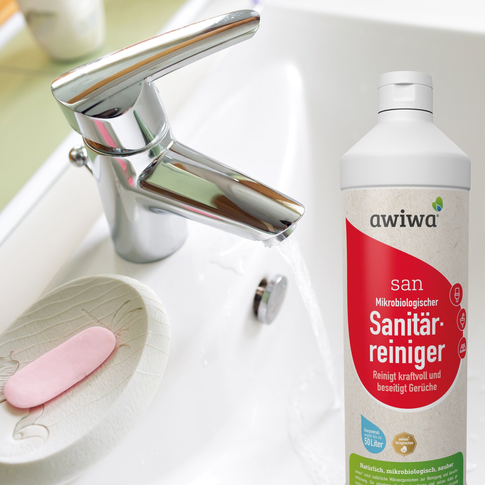 Sanitärreiniger und Badreiniger für Bad, Dusche und WC - extra stark & bioglogisch