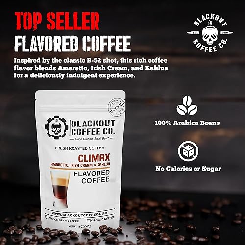 Miniatura 20 de Blackout Coffee - Café molido con sabor a canela y tostada francesa, tostado medio, sabor suave, indulgencia sin culpa, bolsa de 12 onzas recién