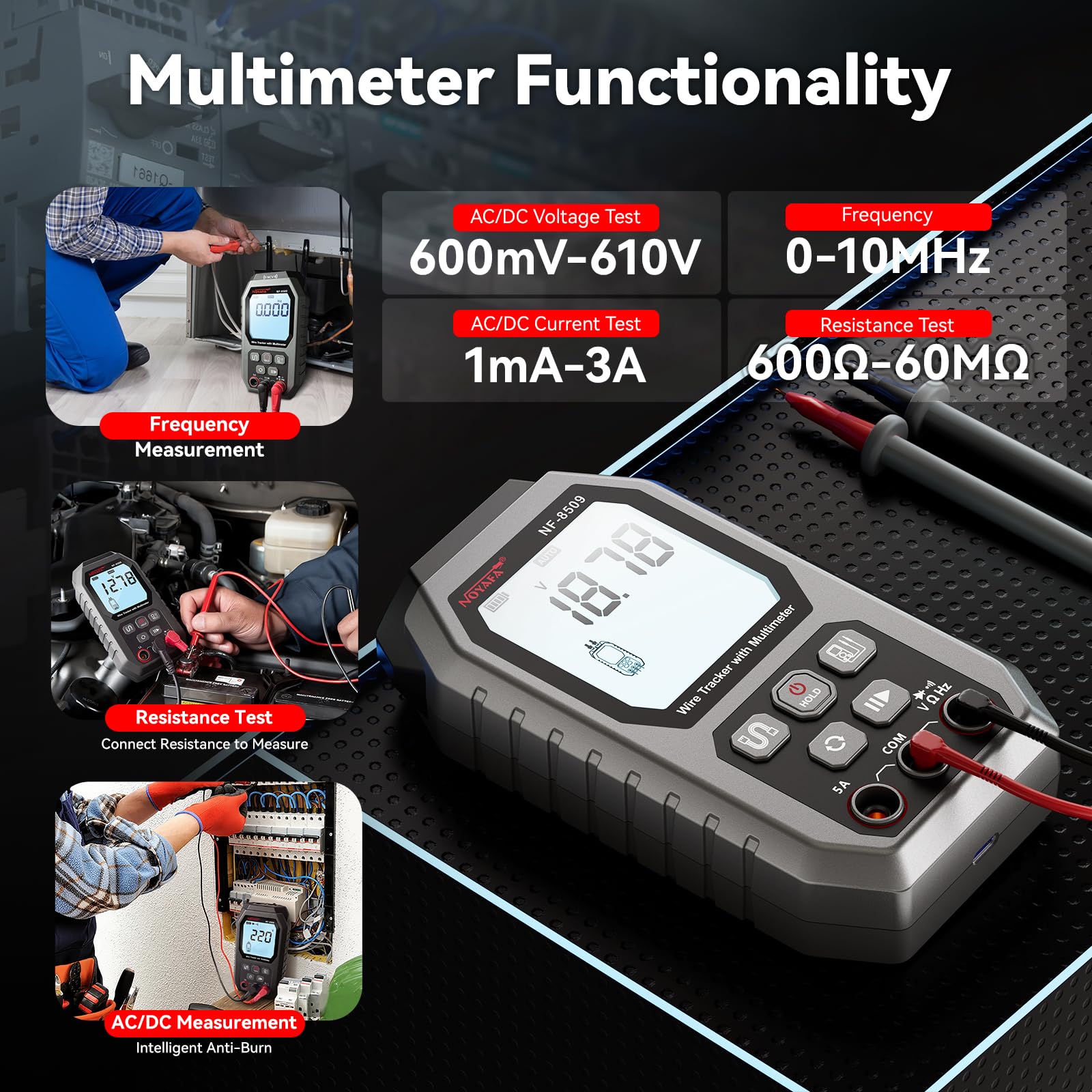 NOYAFA Network Cable Tester - Multimeter & PoE Tester -2 NOYAFA Network Cable Tester - Multimeter & PoE Tester -2