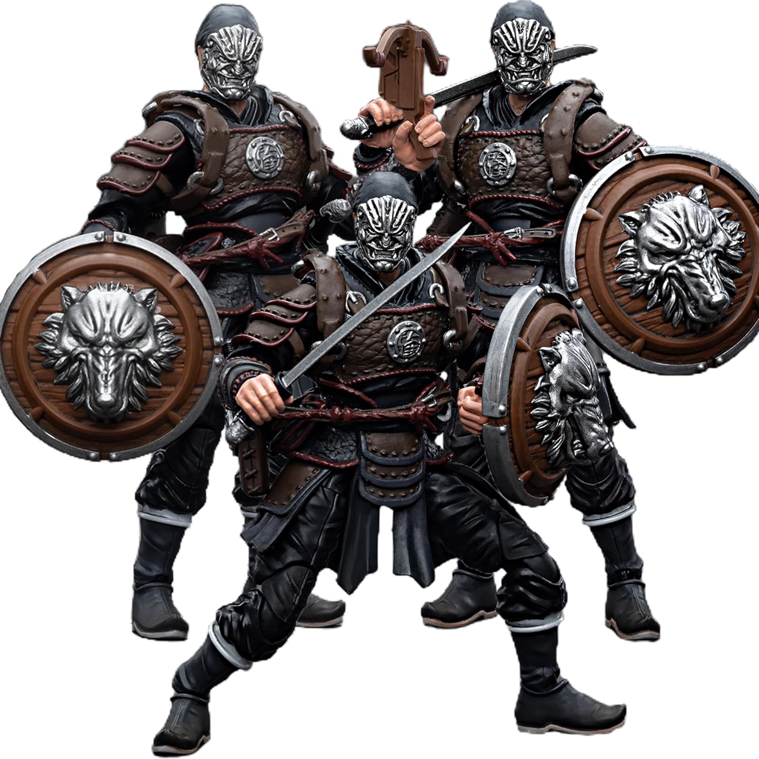 JOYTOY 1/18 Action Figures - Dark Source Jiang Hu Shenji Camp Soldier - 3PCS/4‘’,Classic Character,Collectible,Age 15 and Above