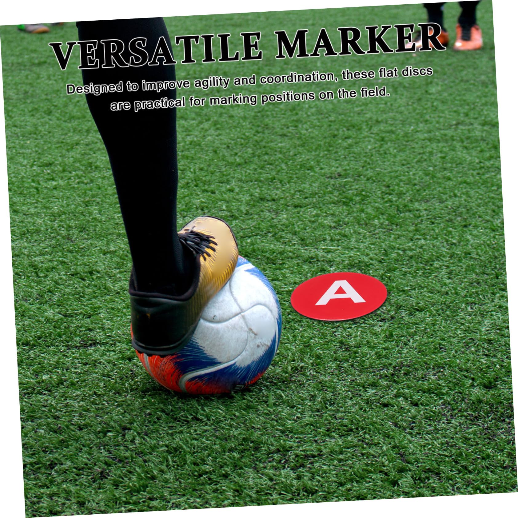 TOYANDONA 9pezzi Accessori per Allenamento di Calcio Dischi Piatti Alfabeto Attrezzatura per Allenamento di Calcio Materiale in PVC Affidabile