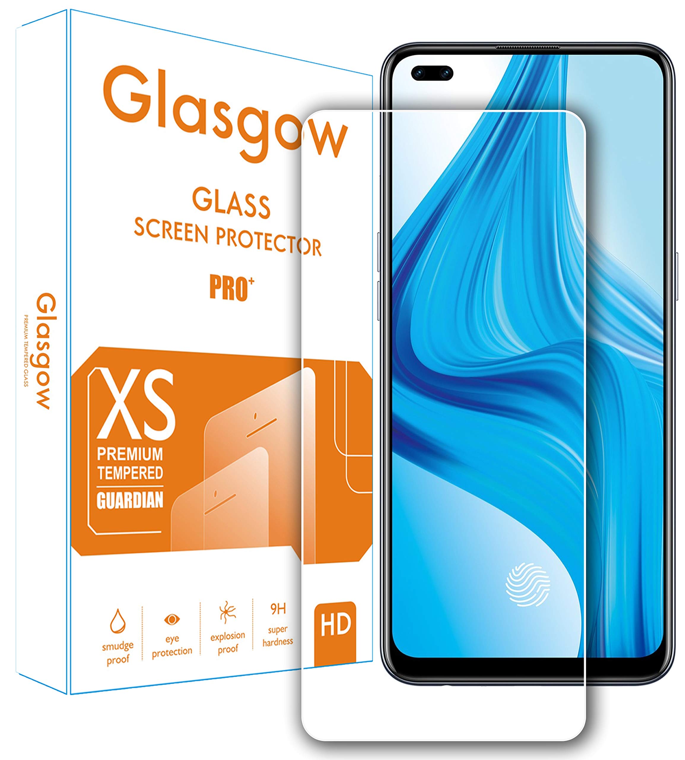 Glasgow Screen Protector for Oppo F17 Pro [Tempered Glass Guard] [Gorilla] Easy Installation [Anti FingerPrint] (B08K2MPNGG) Amazon Price History, Amazon Price Tracker