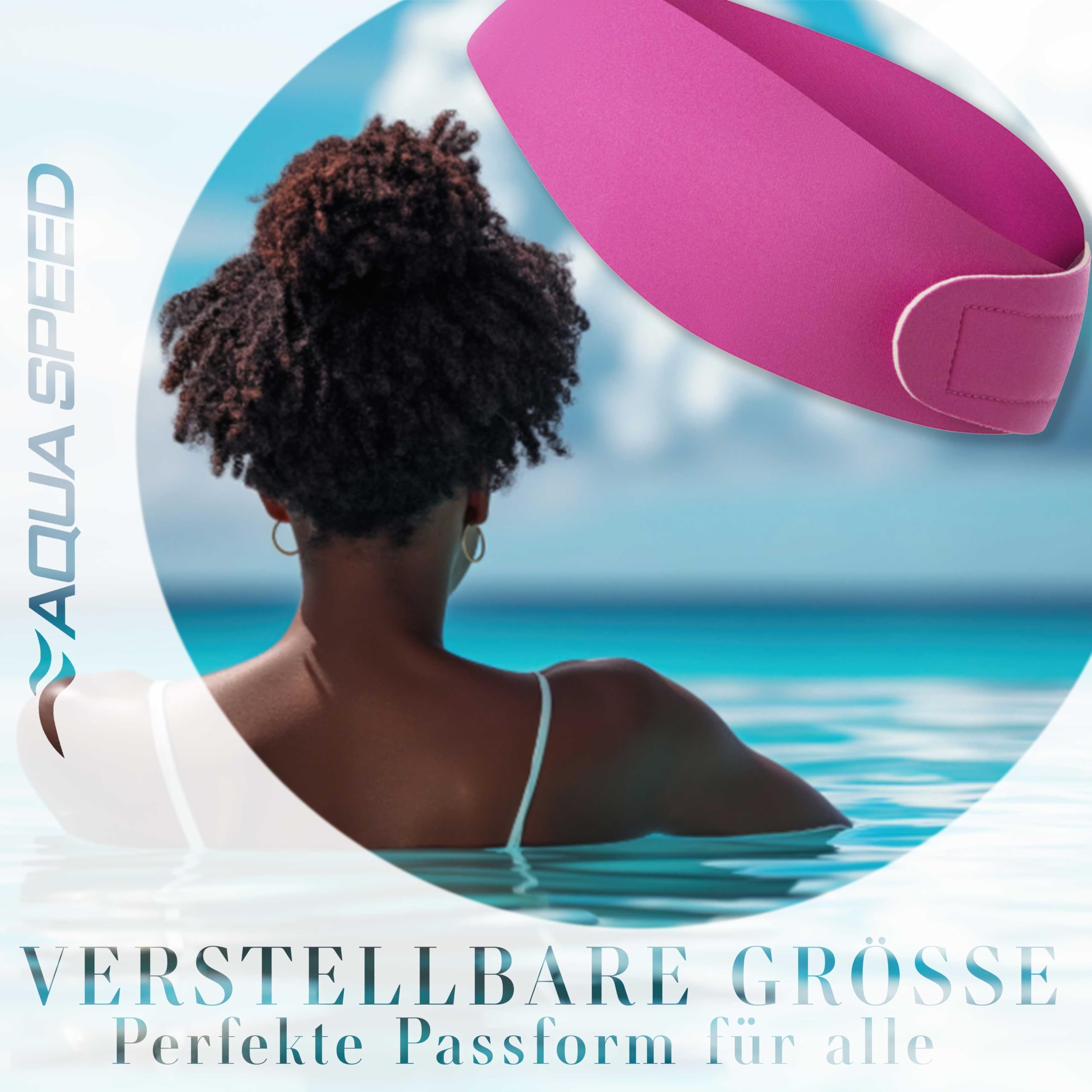 Aqua Speed EARBAND Banda para la Cabeza Neopreno Natación Niños Adultos