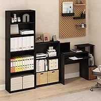 Vista 4 de Furinno Econ Escritorio multiusos para oficina en casa, color negro/marrón
