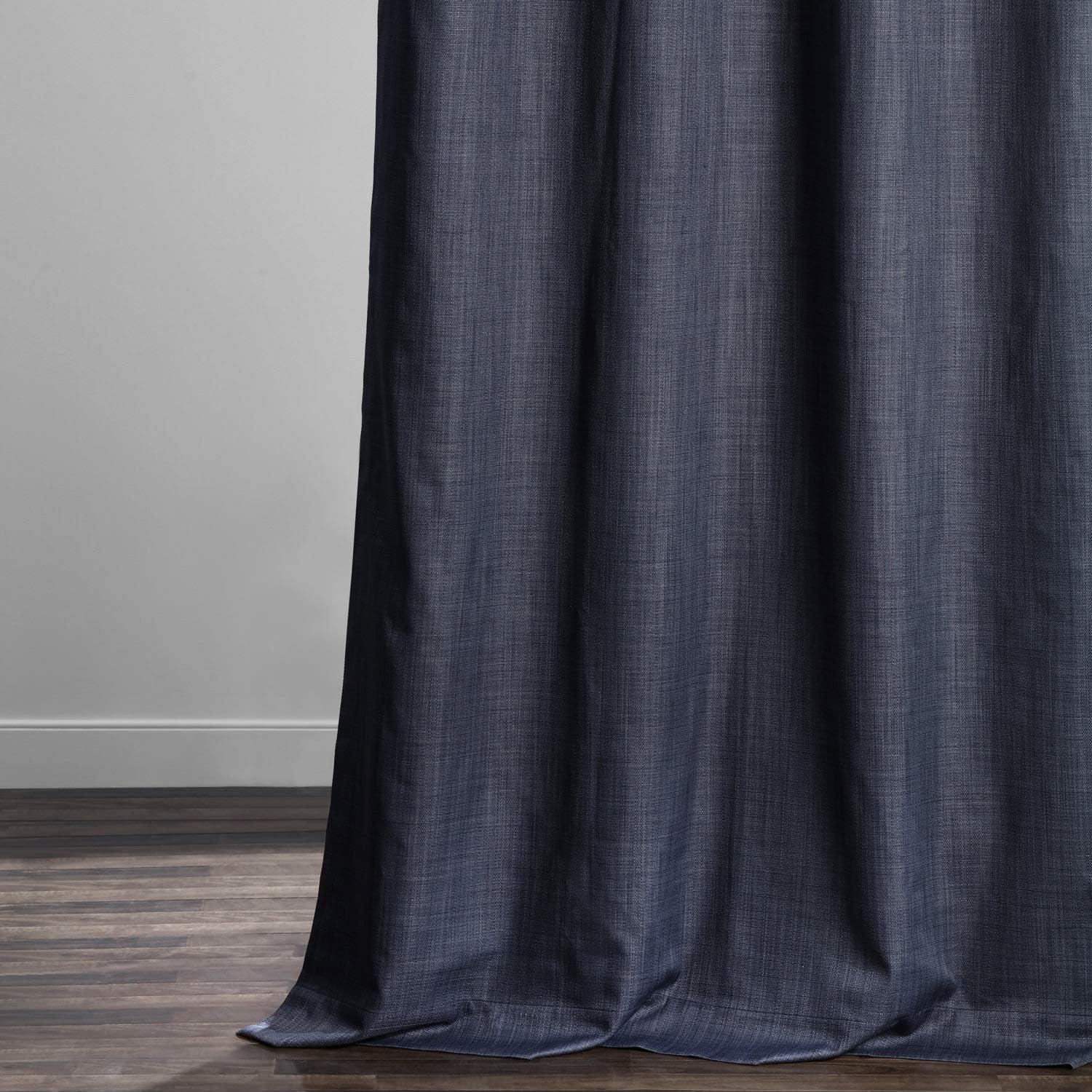 HPD Half Price Drapes Grommet Hotel Blackout Curtains for Bedroom Italian Textured 50 X 84 (1 Panel), FLCH-BO19025-84-GR, Pacific Blue