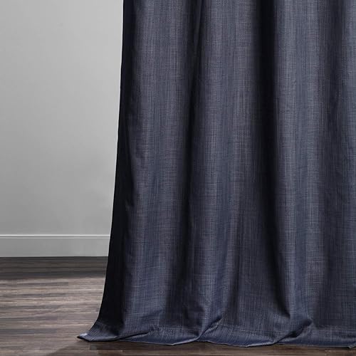 Miniatura 5 de HPD Half Price Drapes FLCH-BO19025-84, Cortinas opacas de lino sintético italiano para sala de estar y dormitorio, 50 x 84 pulgadas, con aislamiento