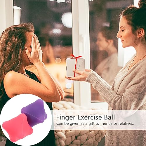 Miniatura 4 de 2 bolas de masaje de mano de silicona, bola de terapia de punto de activación, masajeador hexagonal de palma para músculos, hombros, dolor de cuello